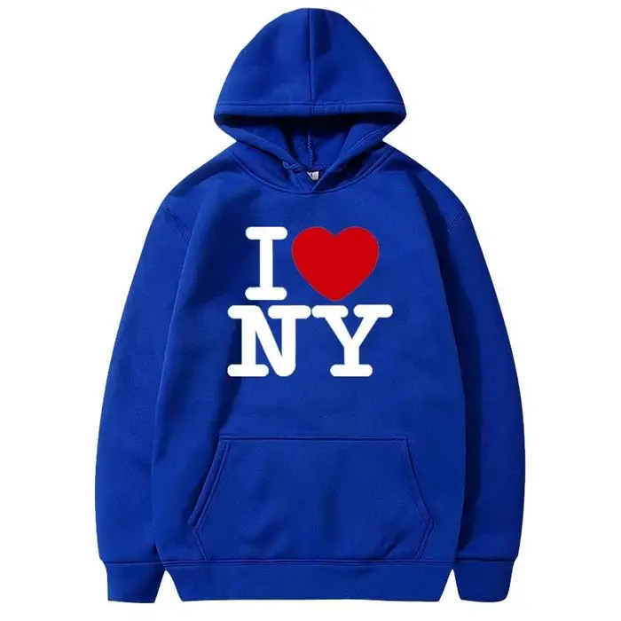 Pull à capuche imprimé I Love New York pour hommes et femmes, sweats à capuche décontractés, vêtemen