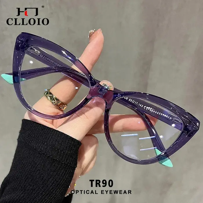 CLLOIO-Lunettes optiques anti-lumière bleue pour femmes, lunettes de lecture pour myopie et hypermét