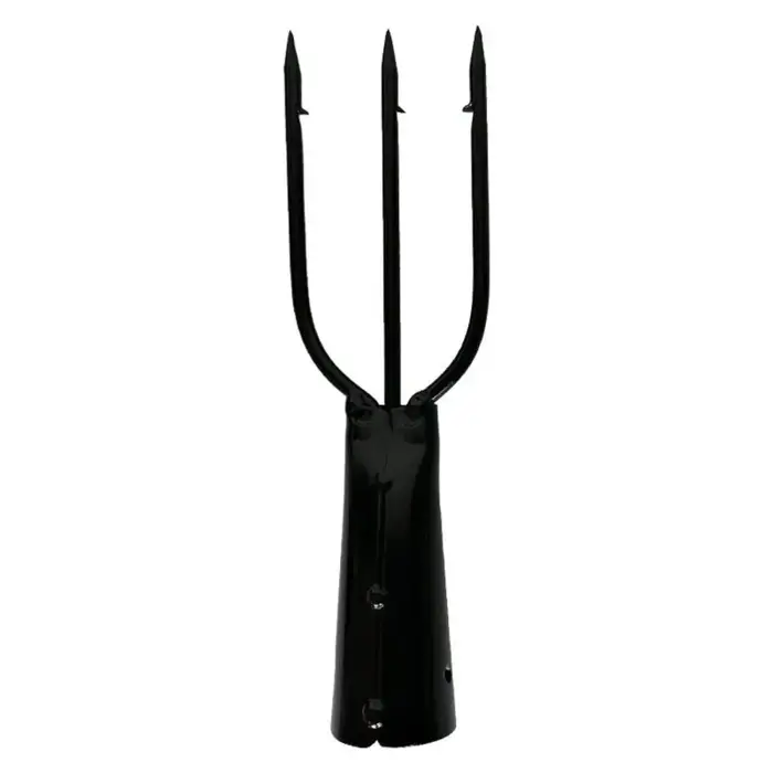Lance de pêche tranchante en acier inoxydable, harpon, fourche, noir, 3, 4/5 dents, matériel, barbel