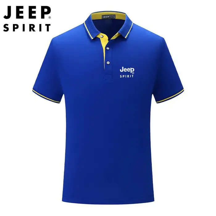 JEEP SPIRIT hommes T-shirt été coton POLO décontracté sport revers manches courtes chemise vêtements
