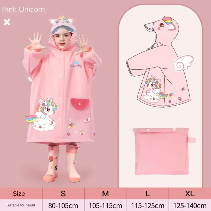 Manteau imperméable pour enfants, 1 pièce, pour filles et garçons, adapté à la maternelle, à l'école