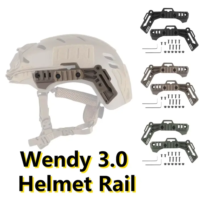 Kit 2 rails latéraux M-LOK pour casque FAST chasse - Accessoires casque tactique Wendy 3.0