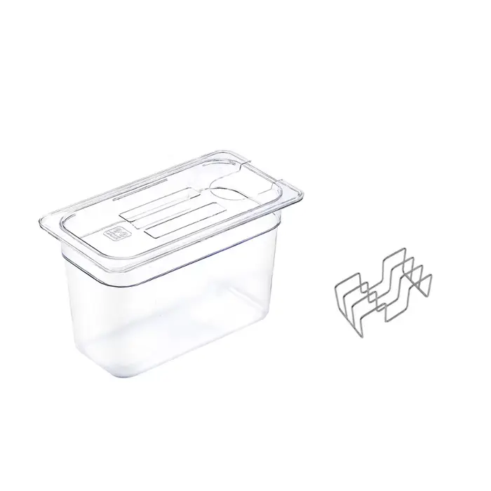 Conteneur Sous Vide Grande Capacité avec Grille et Couvercle, Réservoir d'Eau pour Machine Sous Vide