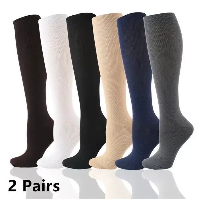 Bas de contention pour chasseurs - 2 paires circulation sanguine anti-fatigue sport genou haute