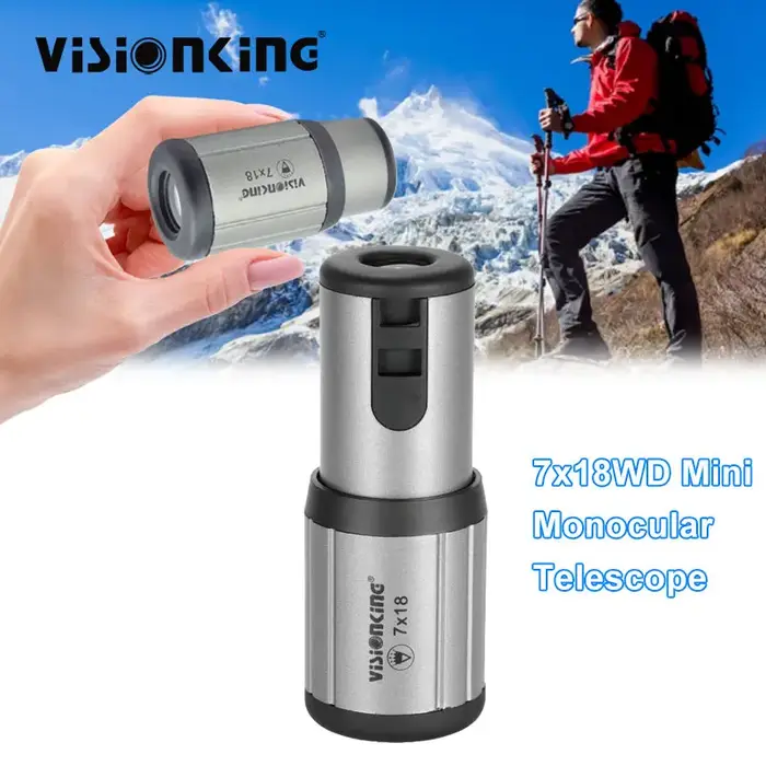 Visionking Monoculaire Puissant 7x18 Longue Portée Mini pour Chasse Camping Ornithologie Compact