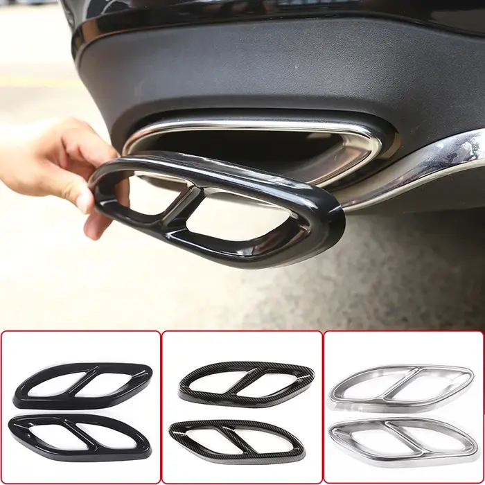 Pour Mercedes Benz A B C E GLA GLC GLE GLS CLS classe en acier inoxydable voiture arrière silencieux