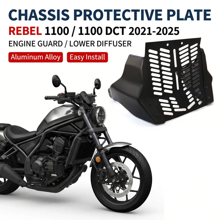 Protection du châssis du moteur pour REBEL 1100 REBEL 1100 DCT 2021-2024 2025, diffuseur inférieur, plaque de protection du châssis
