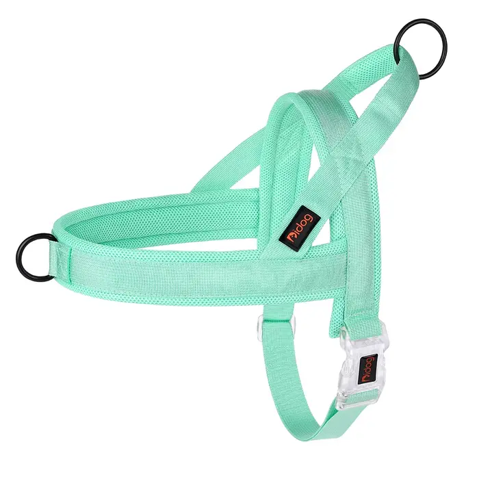 Harnais pour chien en nylon sans traction, harnais pour chiot, gilet doux rembourré pour animaux de 