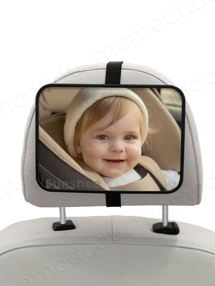 Rétroviseur de voiture pour bébé incassable, miroir arrière pour bébé, vue claire en cristal plus la