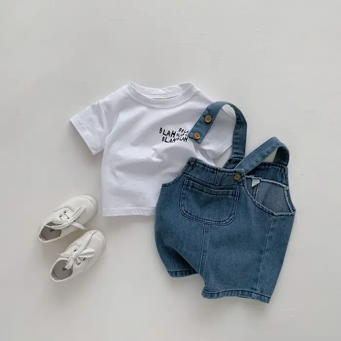 T-shirt en denim pour bébé fille et garçon