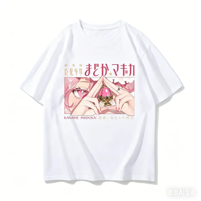 T-shirt en coton Madoka Magica, vêtements originaux, nouveau modèle, t-shirt Anime, vêtements toute 