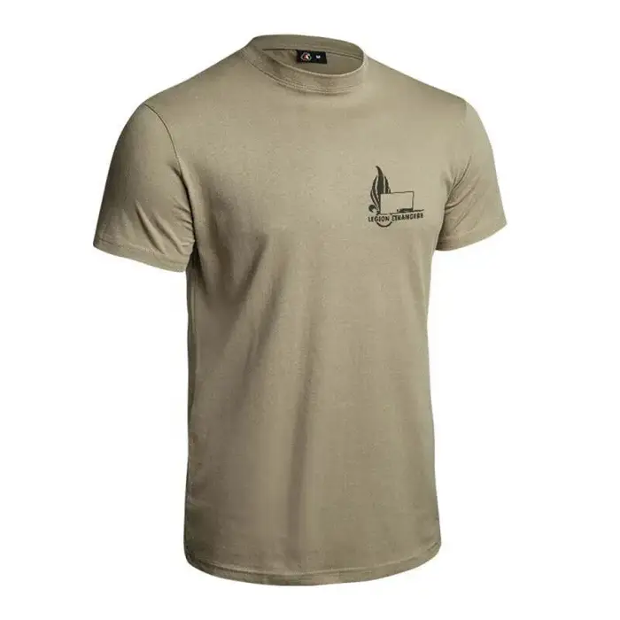 T-shirt militaire de la légion étrangère française, chemise décontractée à manches courtes, 100% cot