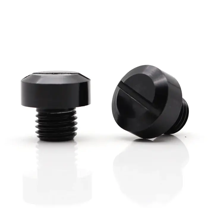 2 pièces universel moto CNC M10 * 1.25 M8 * 1.25 trou de miroir bouchon vis boulons couvre bouchons 
