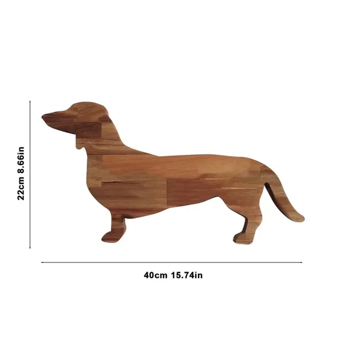 Assiette à dîner pour chien teckel de 15.7 pouces