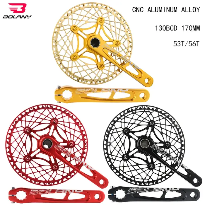 BOLANY – pédalier de vélo pliant 170mm 130BCD, 5 boulons en alliage d'aluminium, roulement en cérami
