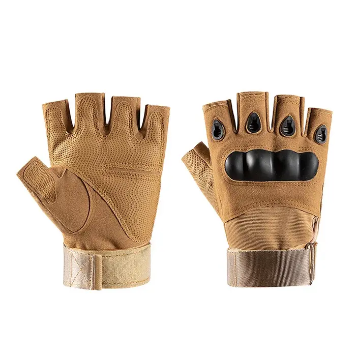 Gants tactiques demi-doigts protège-poings hommes respirants protection outdoor airsoft chasse vélo