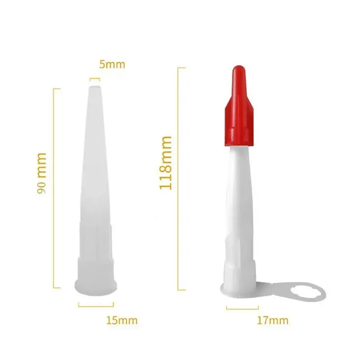 Buses de rechange pour pistolet à calfeutrage cartouche de mastic en silicone buses de rechange couvercle à vis outil de mastic domestique pour rénovation de maison et bricolage occasions spéciales