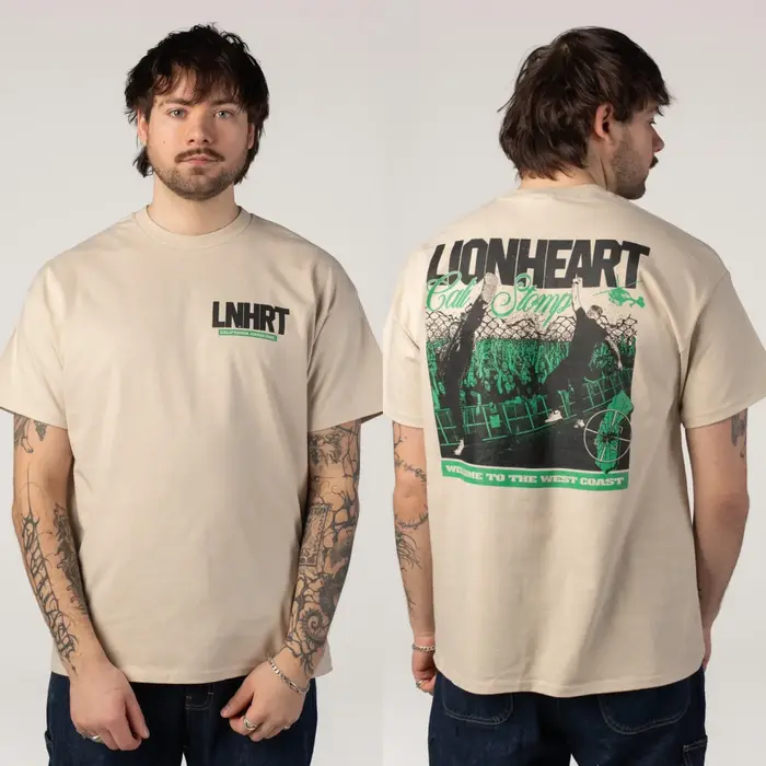 T-shirt en coton graphique Lionheart unisexe, manches courtes, tendance, de marque, de luxe, décontr