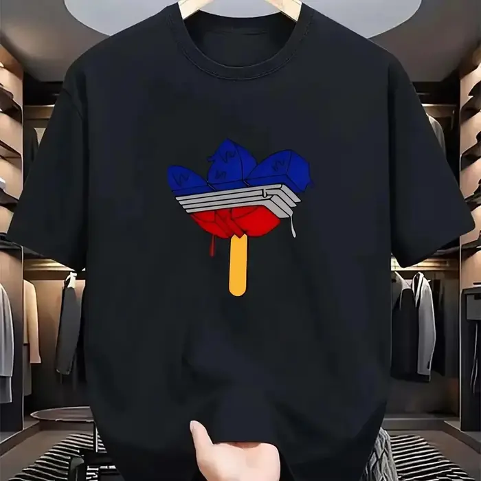 Marque à la mode américaine 2025 été nouveaux hommes et femmes épais coton à manches courtes T-shirt