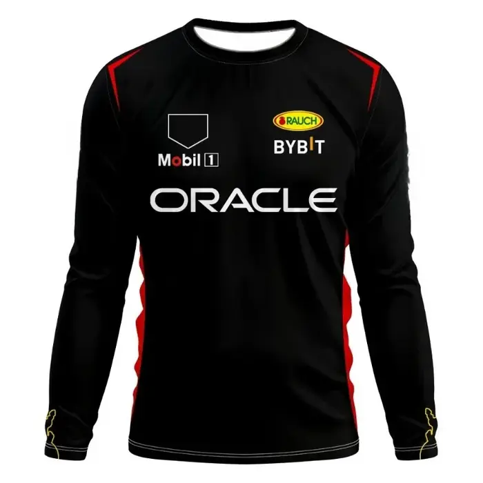 T-shirt à manches longues de l'équipe F1, édition printemps et automne, T-shirt Extra Large pour hom