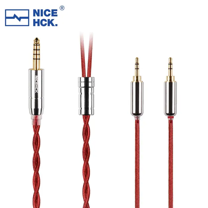 NICEHCK HeadAg 4N câble Coaxial argent pur HIFI Audio casque 4.4mm équilibré HD650/double 2.5mm HD60