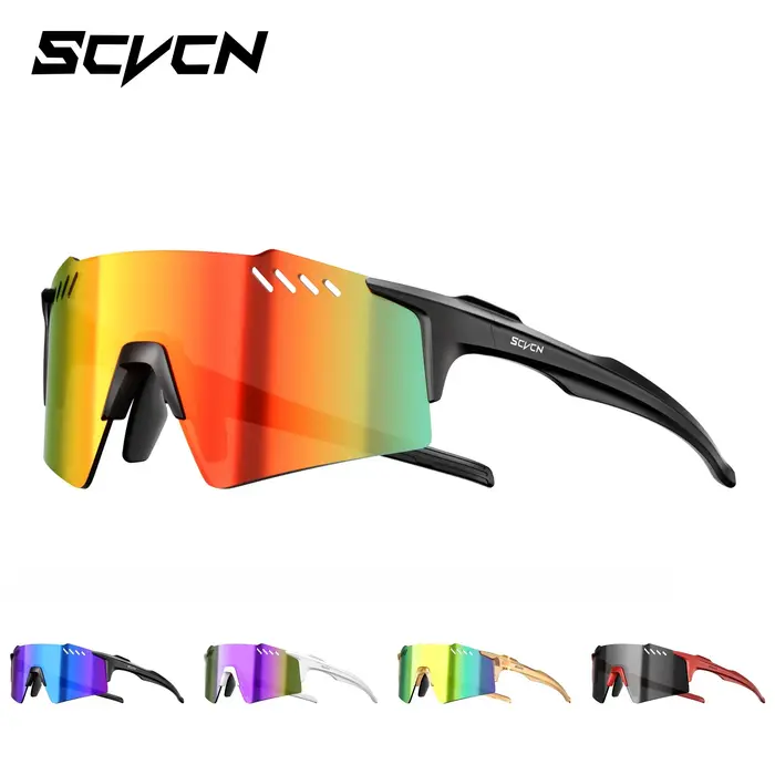 Lunettes sport SCVCN sans monture cyclisme VTT running outdoor conduite protection UV homme