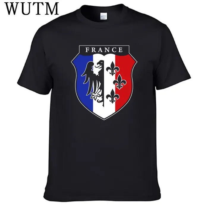 T-Shirt France Badge Charlemagne LVF 33th Weapons Grenadier Division, 100% coton, pour hommes