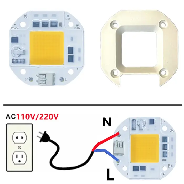 AC 110V 220V haute puissance 50W 70W 100W puce LED COB pour projecteur pas besoin de pilote lampe à 