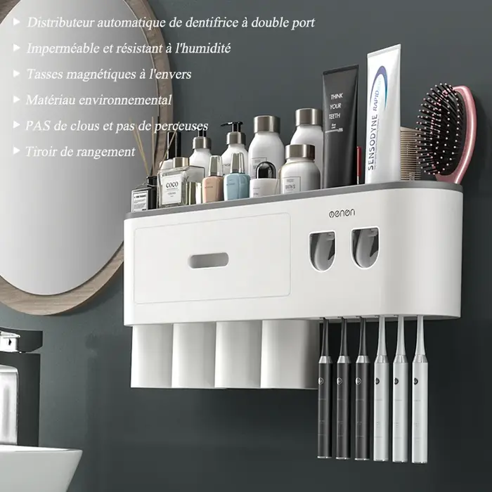 Support de brosse à dents à Adsorption magnétique inversée