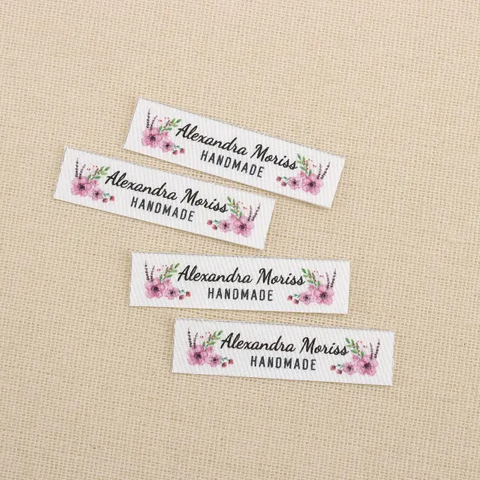 Étiquettes de repassage, logo ou texte, marque personnalisée 40x10 mm, fer à repasser et à coudre po