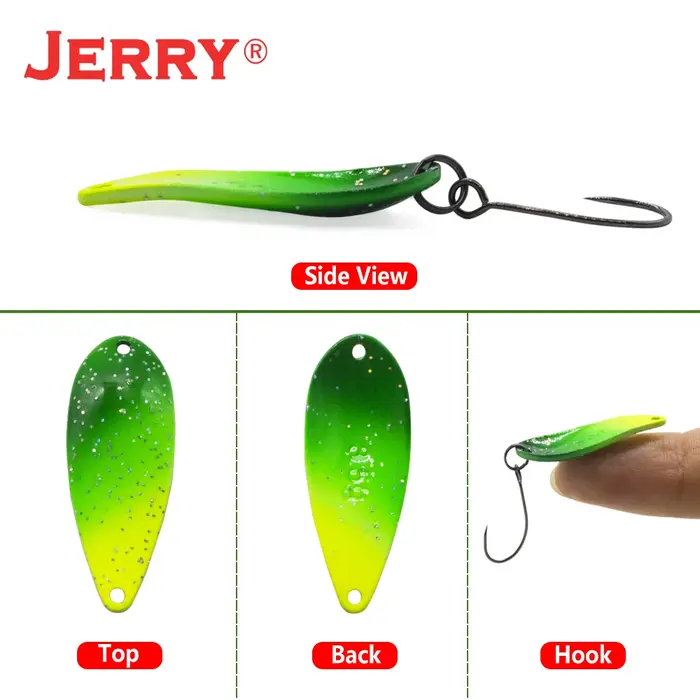 Jerry ShengYu 2.5g 3.5g pêche Micro cuillère UV couleurs zone truite leurres Pal métal appât Spinner