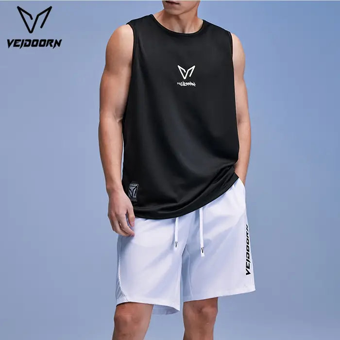 Veidoorn 2025 Gilet de course léger en maille respirante pour homme sans manches Haut de sport à séchage rapide pour les entraînements de fitness