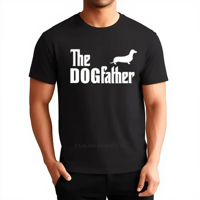Teckel saucisse chien le père du chien T-Shirts drôles pour hommes été classique T-shirt col rond co