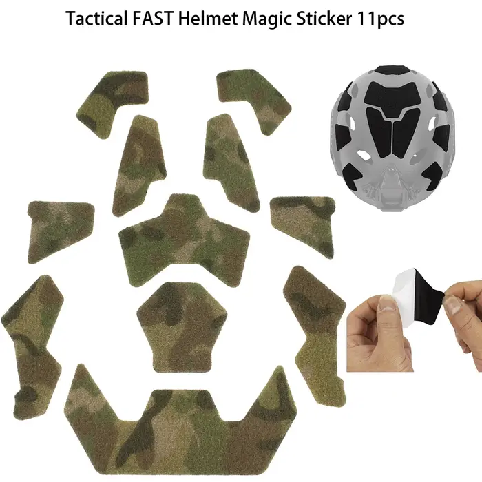 Kit 11 patches autocollants pour casque FAST tactique - Accessoires chasse tir et airsoft