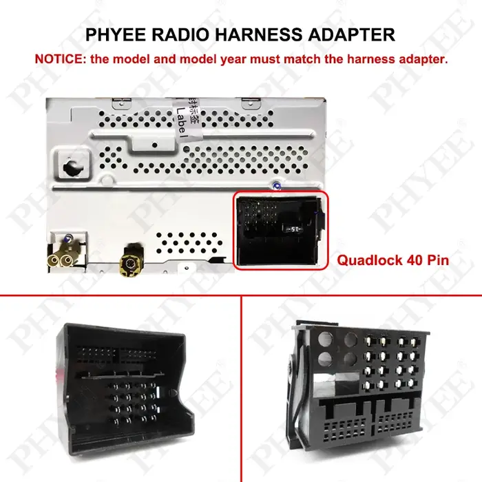 Câble adaptateur d'extension Quadlock 40 broches, faisceau de câbles Plug Play pour BMW citroën Ford