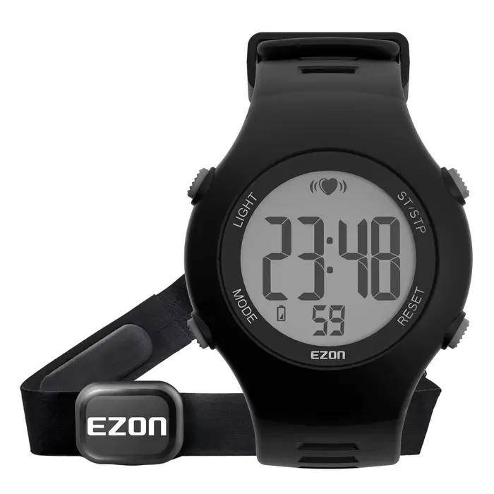 Montres numériques de sport avec sangle de poitrine pour hommes et femmes, moniteur de fréquence car