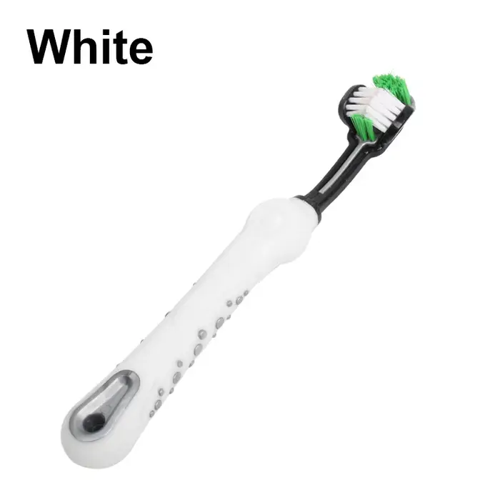 Brosse à dents pour animaux de compagnie à trois faces, brosse à dents pour chien, élimination de la