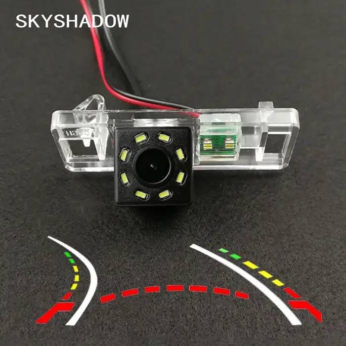 Caméra arrière CCD sans fil pour voiture, Fisheye 4 8 12 Led dynamique, pour Peugeot 307 308 408 508