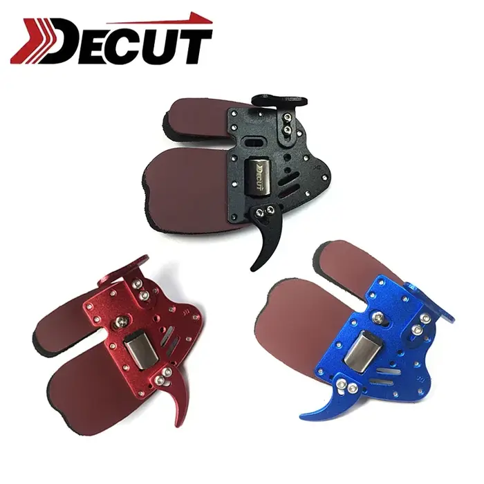 Protège-doigts Decut Archery HOCKII en aluminium et cuir, pour droitier/gaucher, accessoire de tir e