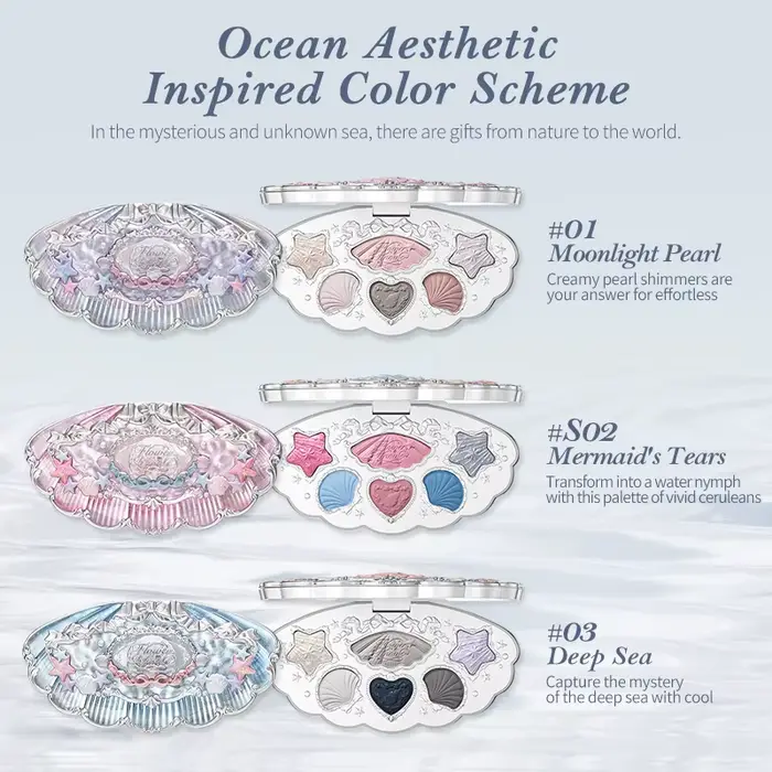 Flower Knows Shell's Jewel Collection Palette de maquillage 6 couleurs