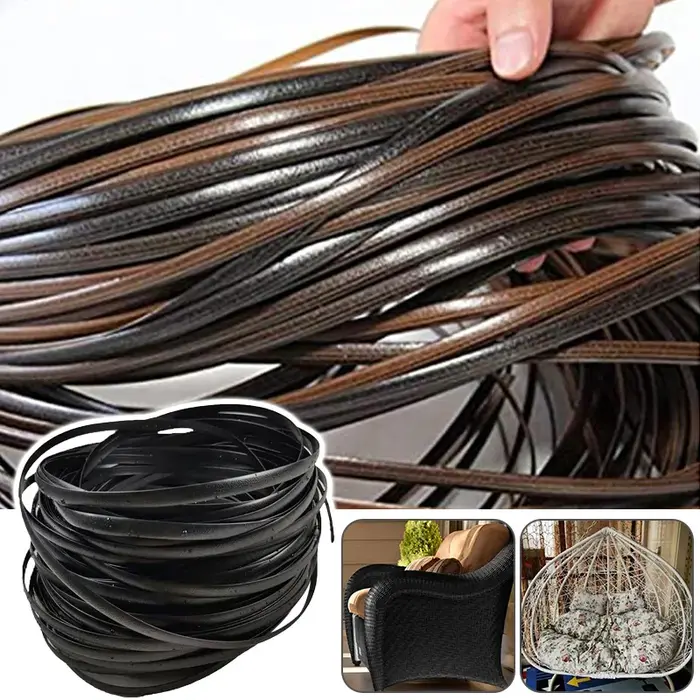 Rotin synthétique en plastique de 32M, 250g PE, tissage de rotin synthétique, matériel tricoté pour 