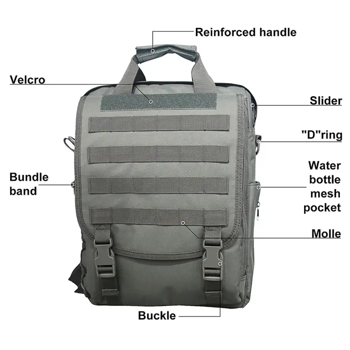 Sac à dos pour ordinateur portable Molle, sacs DulMessenger, sac banane, ceinture, épaule, camping, 