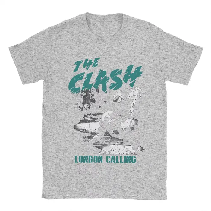 T-shirt The Clash London Calling pour hommes et femmes, t-shirts vintage, col rond, vêtements à manches courtes
