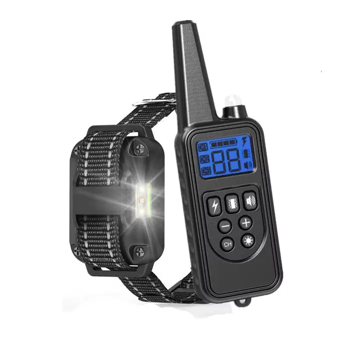 Collier de dressage électrique pour chien, télécommande numérique Rechargeable, vibrateur étanche, f