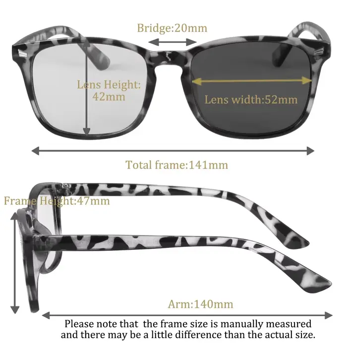 SHINU – lunettes photochromiques multifocales progressives pour hommes, verres gris photochromiques 