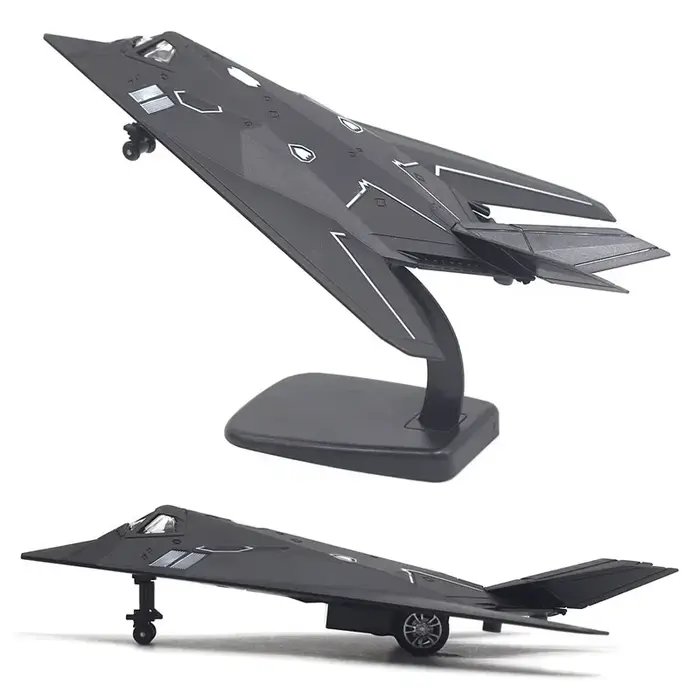 American F117 Nighthawk Stealth avion de chasse modèle Kit métal moulé sous pression avion avec son 