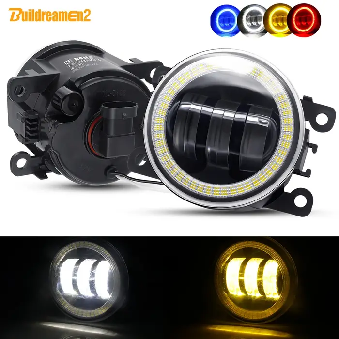 2 X voiture Angel Eye antibrouillard lentille LED antibrouillard lampe de conduite DRL 30W pour Rena