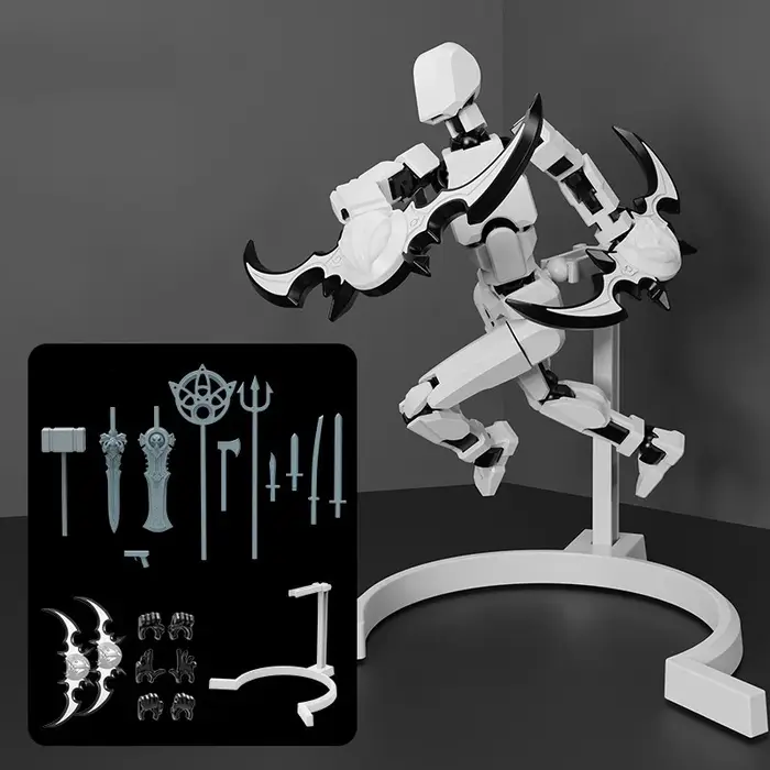 Figurines d'action robotiques articulées et transformables DIY Dummy 13, modèle de mannequin imprimé