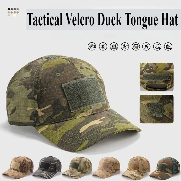 Casquette baseball tactique printanière avec patch velcro - Protection UV unisexe outdoor
