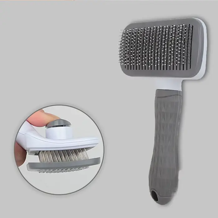 Brosse multifonctionnelle pour la toilettage et le bain des chiens et chats à poils longs, peigne au